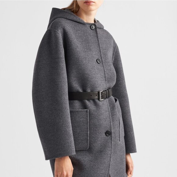 PRADA NEW COAT SINGLE BREASTED DOUBLE WOOL COAT NEW 40 - Picture 3 of 14